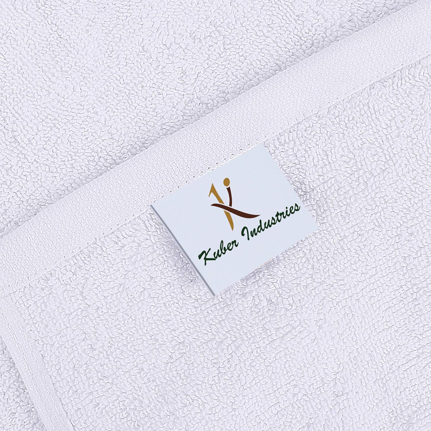 Kuber Industries Medium Size Cotton Face Towel 200 Gsm (White)