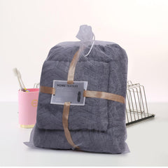 Homecloud Ultra Soft 1 Bath + 1 Face Towel 700 Gsm | 3x Softer Than Cotton Towels Highly Absorbent & Ultra Fast Dry Towel | Set Of 2 (Dark Grey)