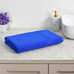 Cotton Bolls Textiles Soft Fabric Bath Towels 250 Gsm Large Size Soft & Absorbent 1 Piece Bath Towel For Men/Women In Daily Use (Blue)