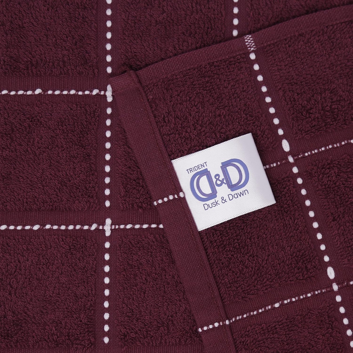Trident 100% Cotton Luxury Hand Towels 400 Gsm | Super Soft, Easy Care- Everyday, Swim, Pool, Yoga, Travel- Burgundy (Pack Of 2)