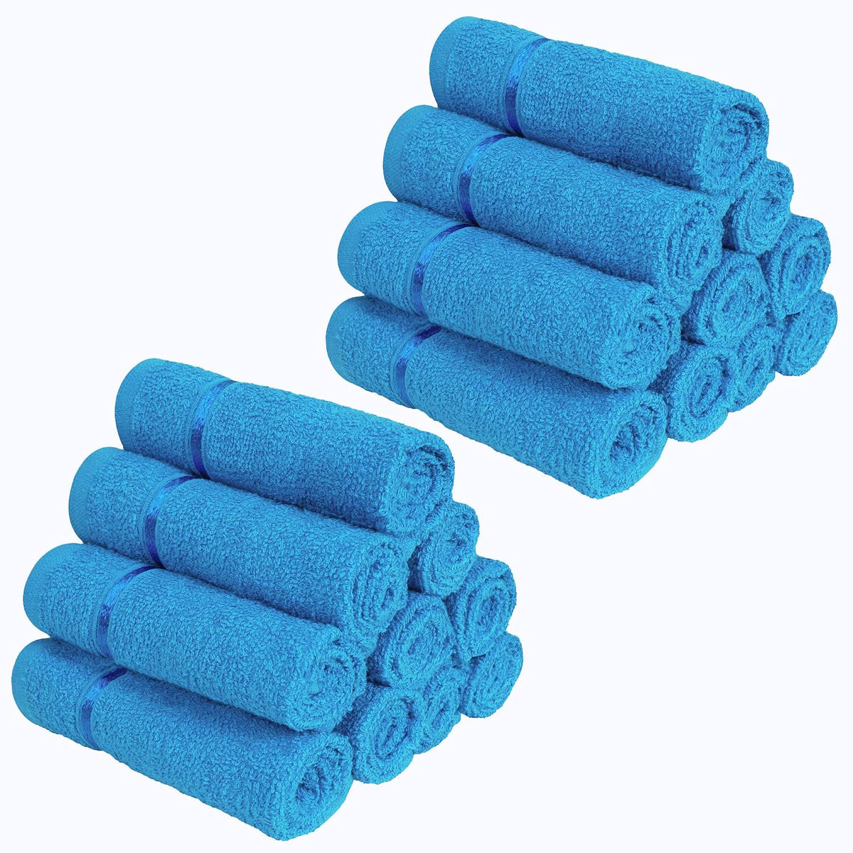 Story@Home 20 Piece 450 Gsm Cotton Face Towel | Ultra Soft Cotton, Super Absorbent, Antibacterial Treatment, Face Towel (Blue)