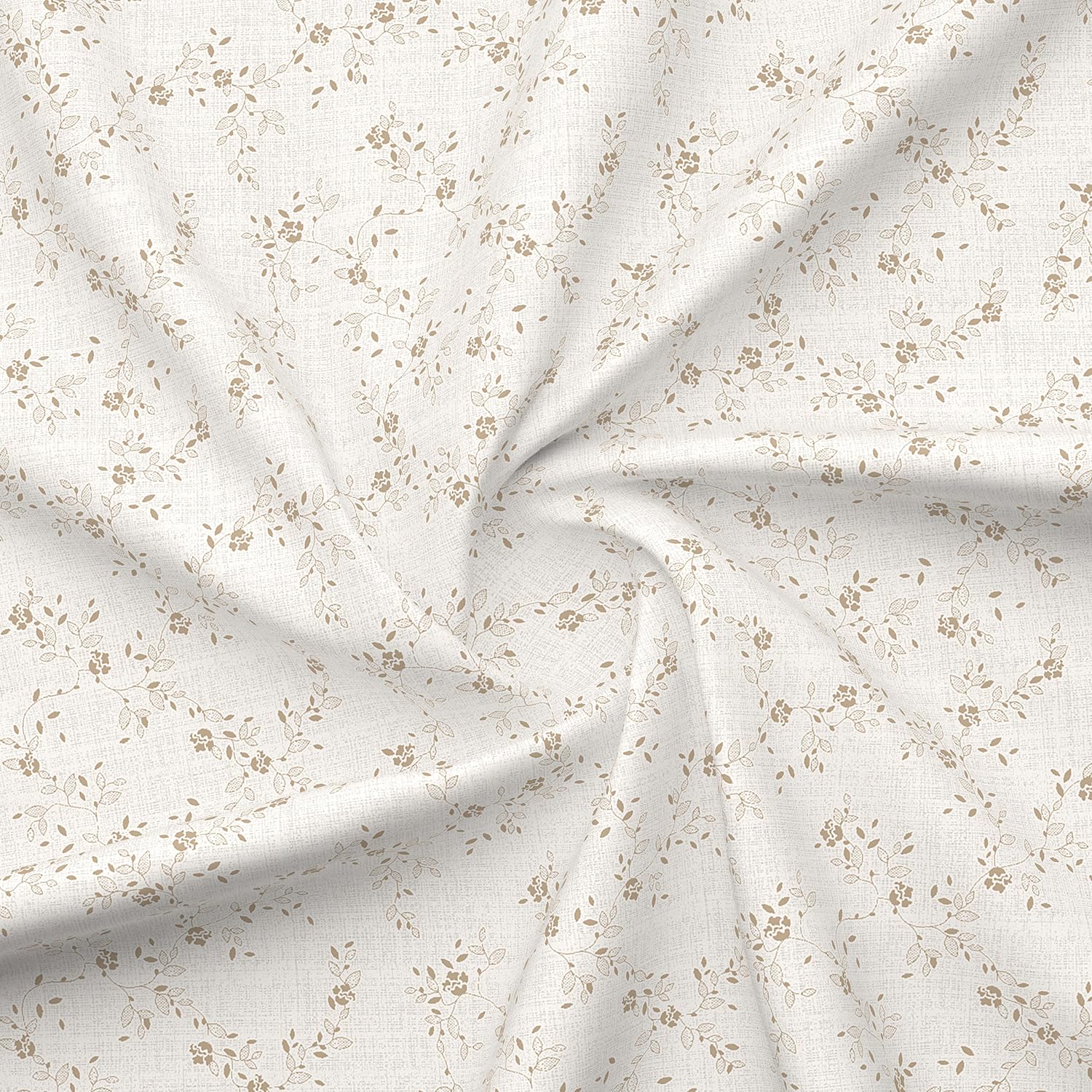 Cotton King Size Bedsheet With 4 Pillow Covers - Size 107 X 107 Inches, Beige | Light Weight & Breathable, Bedsheets Safe & Comfortable For Every Season
