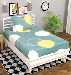 Single Bedsheet Combo Pack Of 4 With 4 Pillow Cover - 60 X 90 Inches, Multicolor | Soft Brushed Microfiber Breathable & Wrinkle Free - Light Weight & Easy To Wash At Home
