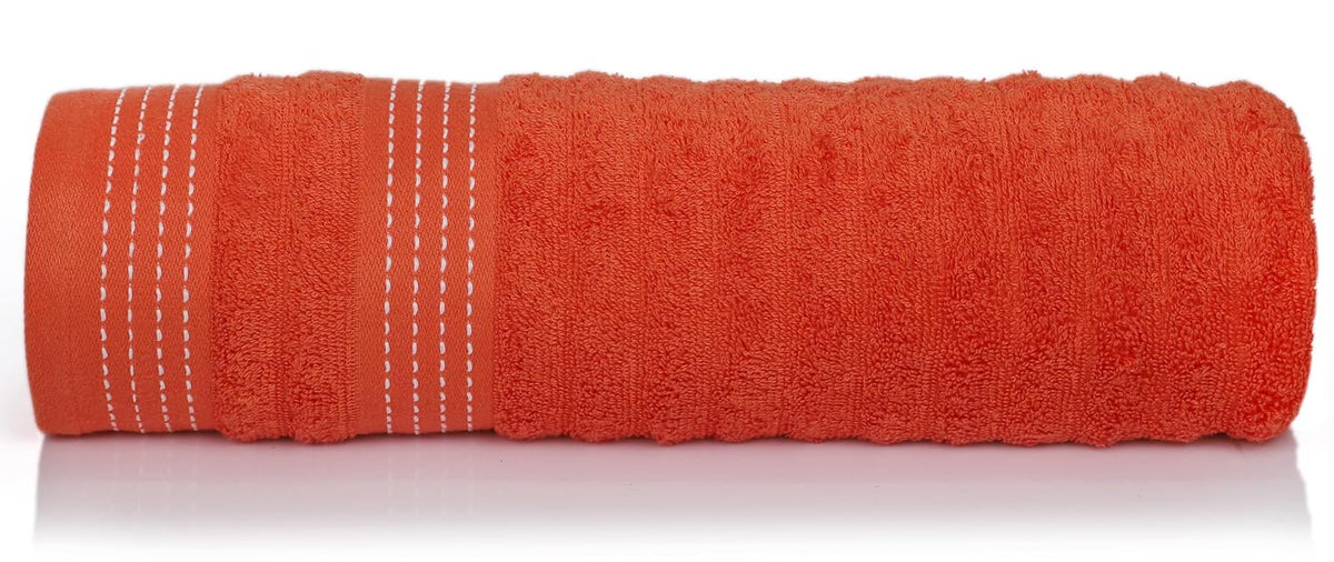 Casa Copenhagen Egyptian Cotton Elegance 1 Pcs Large Bath Towel 500 Gsm (Orange)
