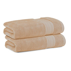 Himeya Bamboo Bath Towel 1200 Gsm | Ultra Absorbent 3x Softer Than Cotton Towels | Pack Of 2 - Golden Beige