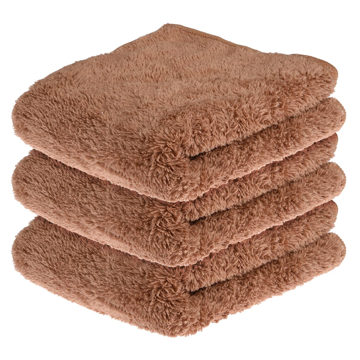 Kuber Industries Cleaning Towel 450 Gsm | Reusable Cleaning Cloths For Kitchen, Duster, Cleaning Towel (Brown) Pack Of 3
