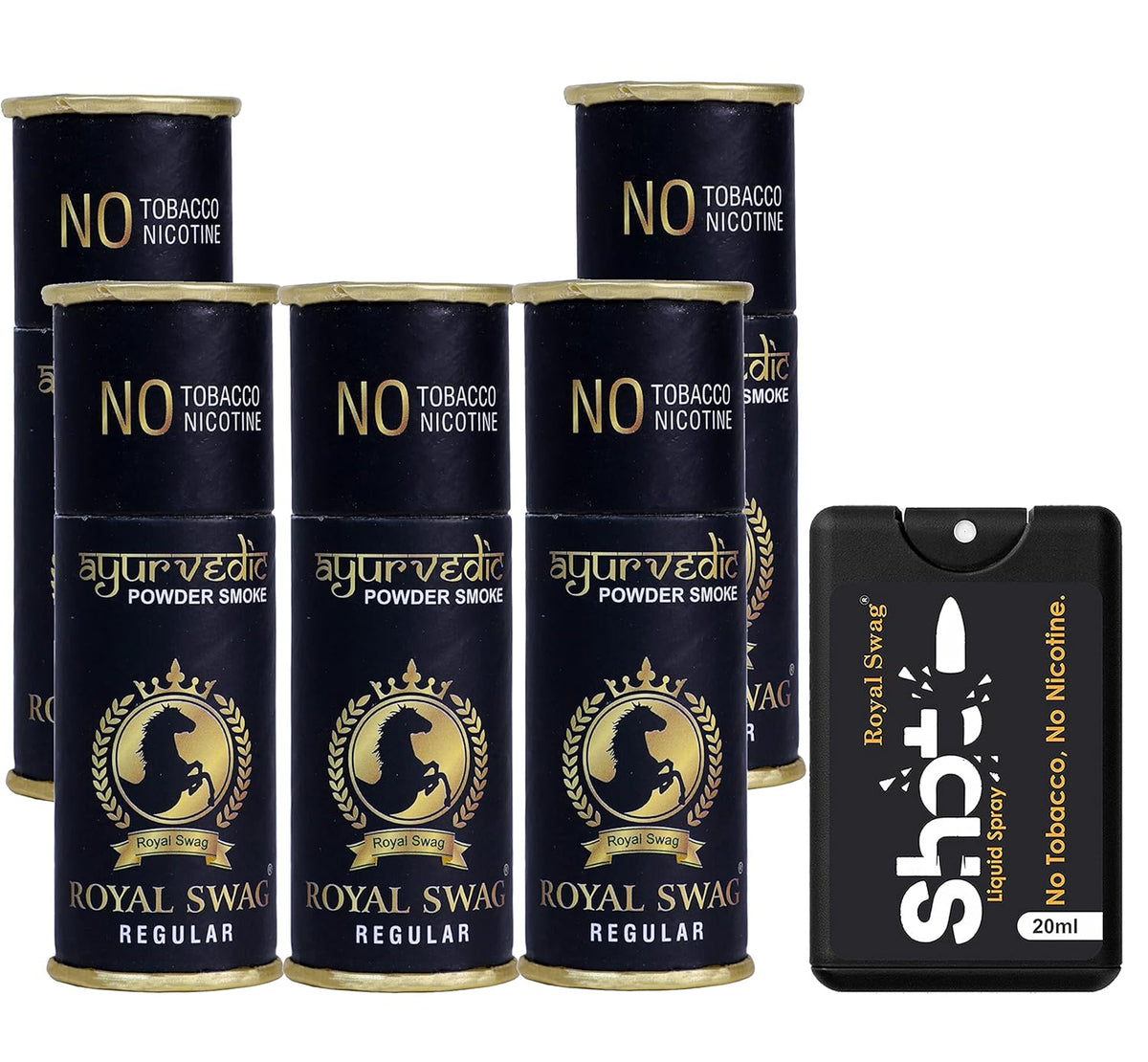 Royal Swag Ayurvedic & Herbal Cigarette Regular Flavour 25 Sticks With 20ml Shot - Smoking Cessasion