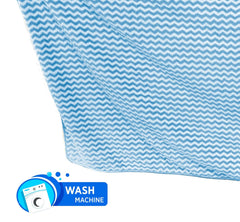 Black Gold The Finer Touch Microfiber Zigzag Bath Towel 1400 Gsm | Soft & Quick Dry Towel Lightweight & Absorbent Use For Men & Women (Blue) - Pack Of 4