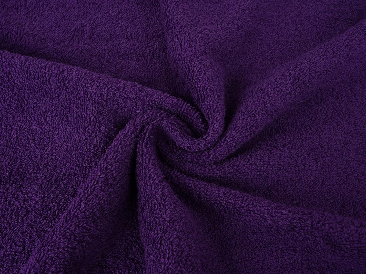 Casa Copenhagen Germany Design 100% Cotton 2 Pieces Large Bath Towel 850 Gsm - Violet Indigo & Teal Green