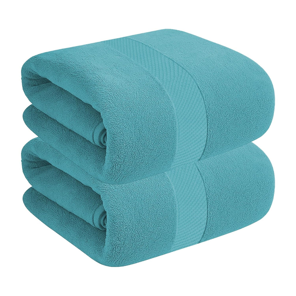 House Of Terry 100% Cotton Bath Towel 900 Gsm | Quick Dry, Soft & Absorbent, Fade-Resistant, Skin-Friendly For Men & Women Towel (Sky Blue) - Pack Of 2