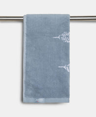 Jockey T224 Men'S Cotton Rich Terry Ultrasoft & Durable Printed Hand Towel 400 Gsm | Pack Of 2 (Dusty Blue)