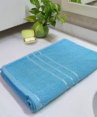 Hanorix 100% Cotton Large Size Bath Towel 450 Gsm | Soft Bath Towel For Men & Women Ultra Absorbent Cotton Towel Soft & Absorbent Towel (Sky Blue)