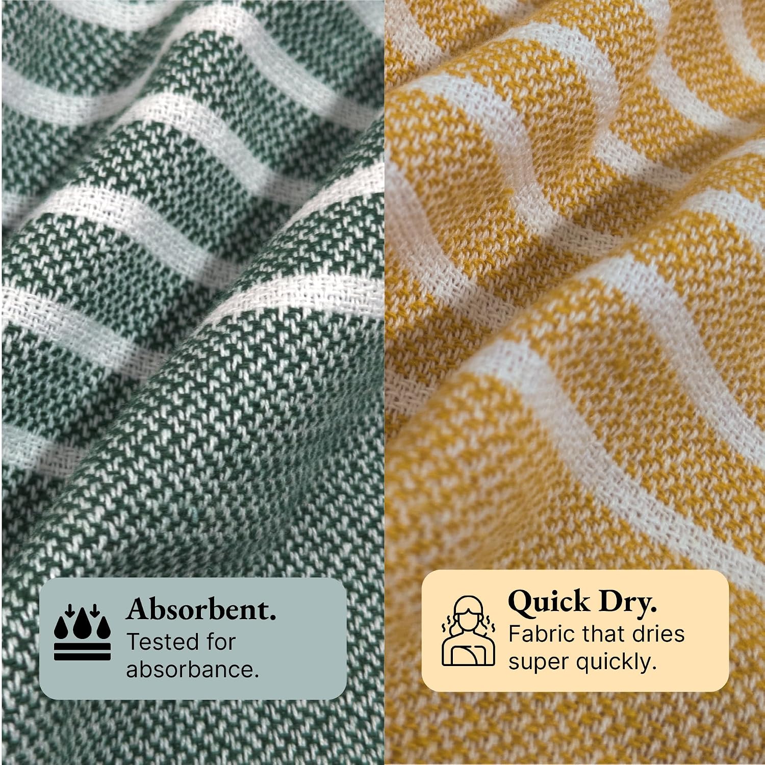 Indihaus Cotton Bath Towels 460 Gsm | Absorbent Large Size Quick Dry Gym Travel & Bath Towel (Forest Green & Happy Orange)- Set Of 2