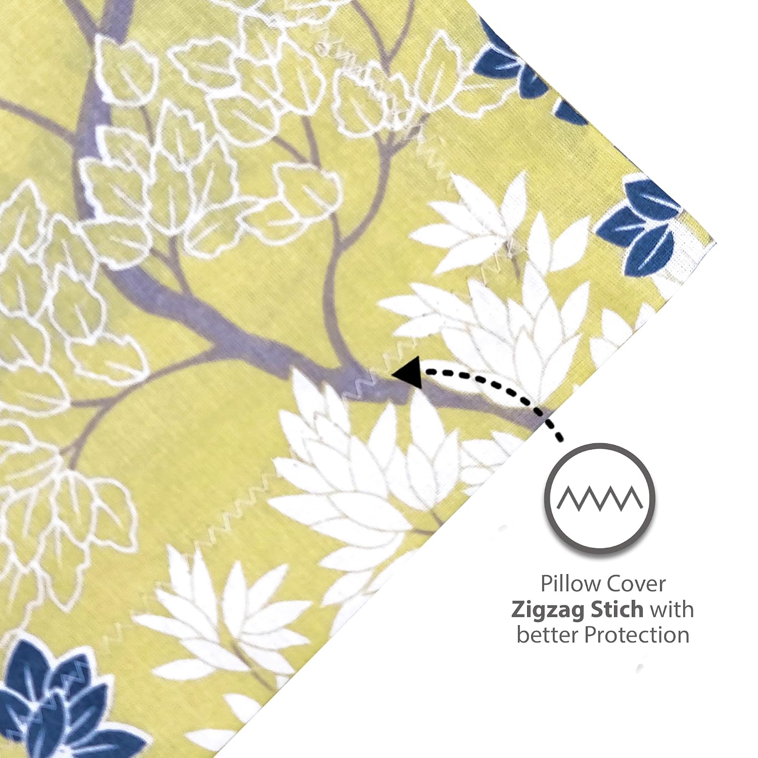 100% Cotton Double Bedsheet With 2 Pillow Cover - 87 X 100 Inches, Lemon Green | Lightweight, Soft, Skin Friendly - Durable Bedsheets For Everyday Comfort
