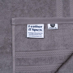 Feather & Spun Bamboo Lavender Fragrance Cotton Hand Towel 400 Gsm | Anti Microbial Fade Resistant Double Needle Stitch Hand Towel (Smoke Grey) - Pack Of 2