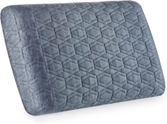 Orthopedic Cooling Gel Memory Foam Pillow, Grey, Large King Size - 27 L X 17 W X 5 H Inch | Neck & Back Support, Bed Pillow For Sleeping With Premium Knitted Fabric Zipper Outer Cover