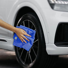 Softspun Microfiber Cloth 450 Gsm | Thick Lint & Streak-Free Multipurpose Cloths Automotive Microfibre Towels (3 Pcs) - Blue