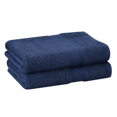 Fresh From Loom Luxury Edition Egyptian 100% Pure Cotton Bath Towel 1200 Gsm | High Water Heavy Soft Dual Stitched Bath Towel (Iris Blue) - 2 Pcs