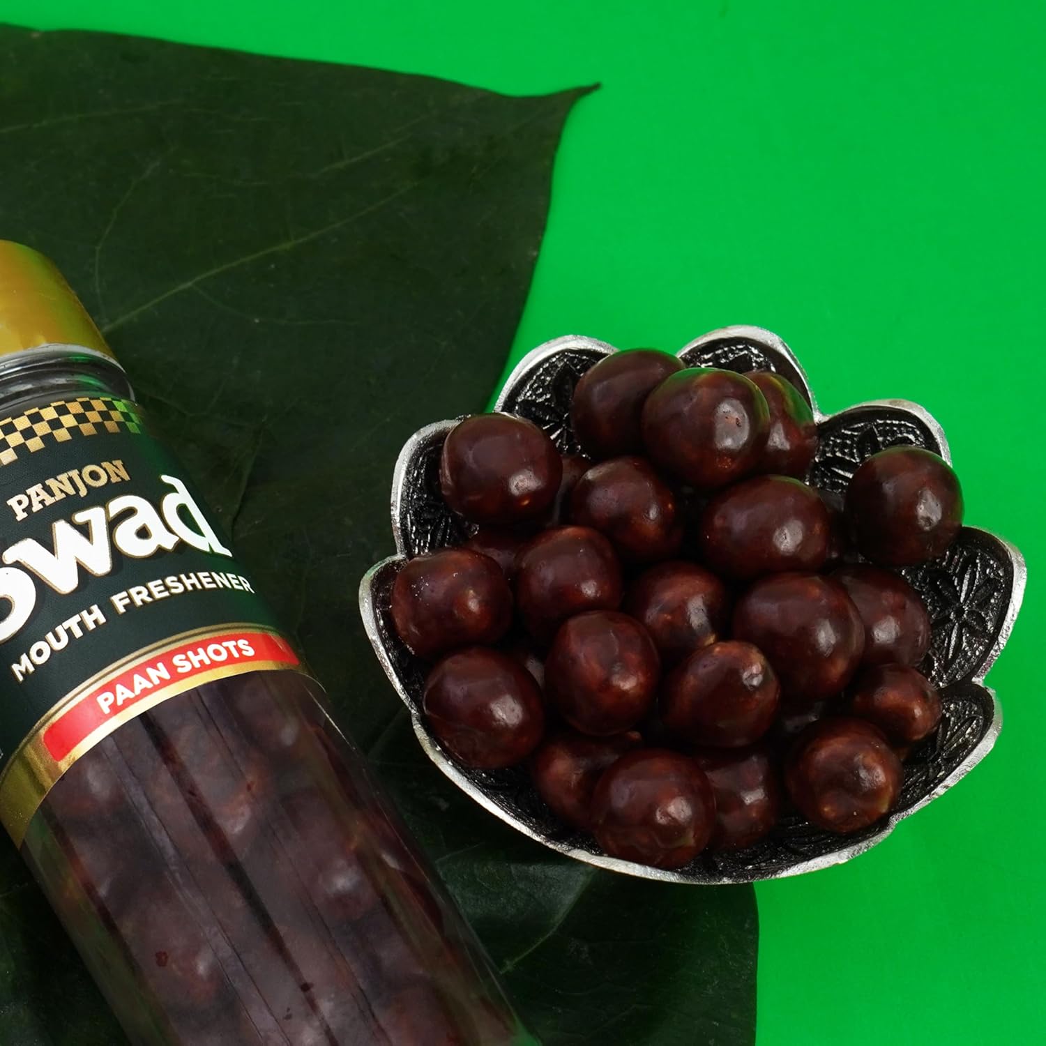 Panjon Swad Paan Shots & Banarasi Paan Tasty Mouth Fresheners 450gm, (225gm *2 Bottles)