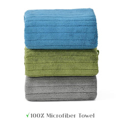 Urbanleaf Stripe Microfiber Hand Towels 320 Gsm | Gym & Workout Towels, Pack Of 3 (Multicolor 1)