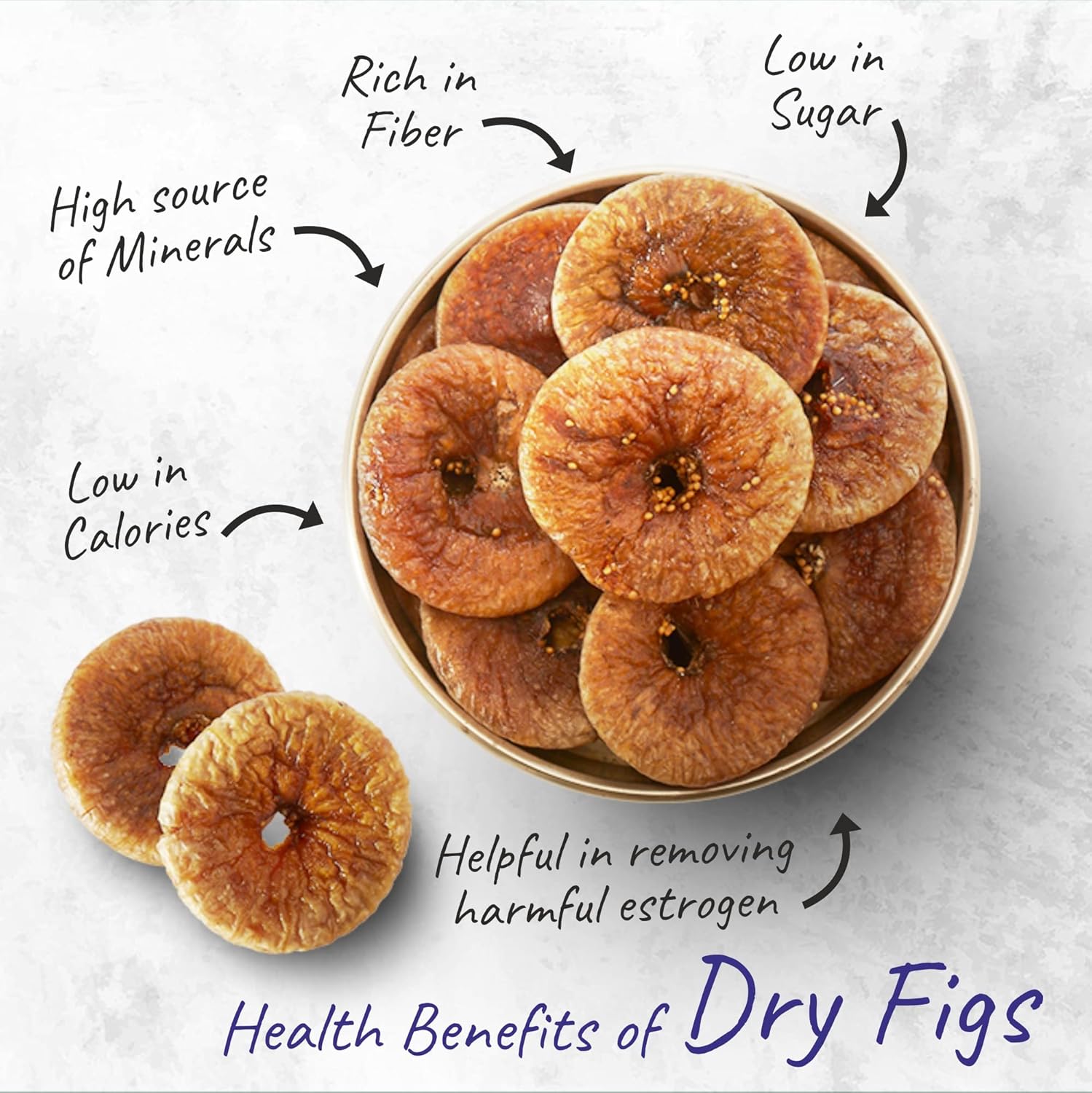 Pure Healthy Regular Size Dried Fig Anjeer By Occasions 1kg, (500gm* Pack Of 2) | Figs Are Rich In Vitamins, Anti-oxidants & Iron They Help Build Immunity | 35.2 Ounce