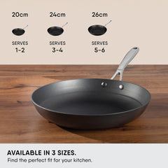 Blacksmith Hybrid Enameled Cast Iron Frying Pan | Induction Base Rust Proof Fry Pan, 1.4 Liters, 24 Cm