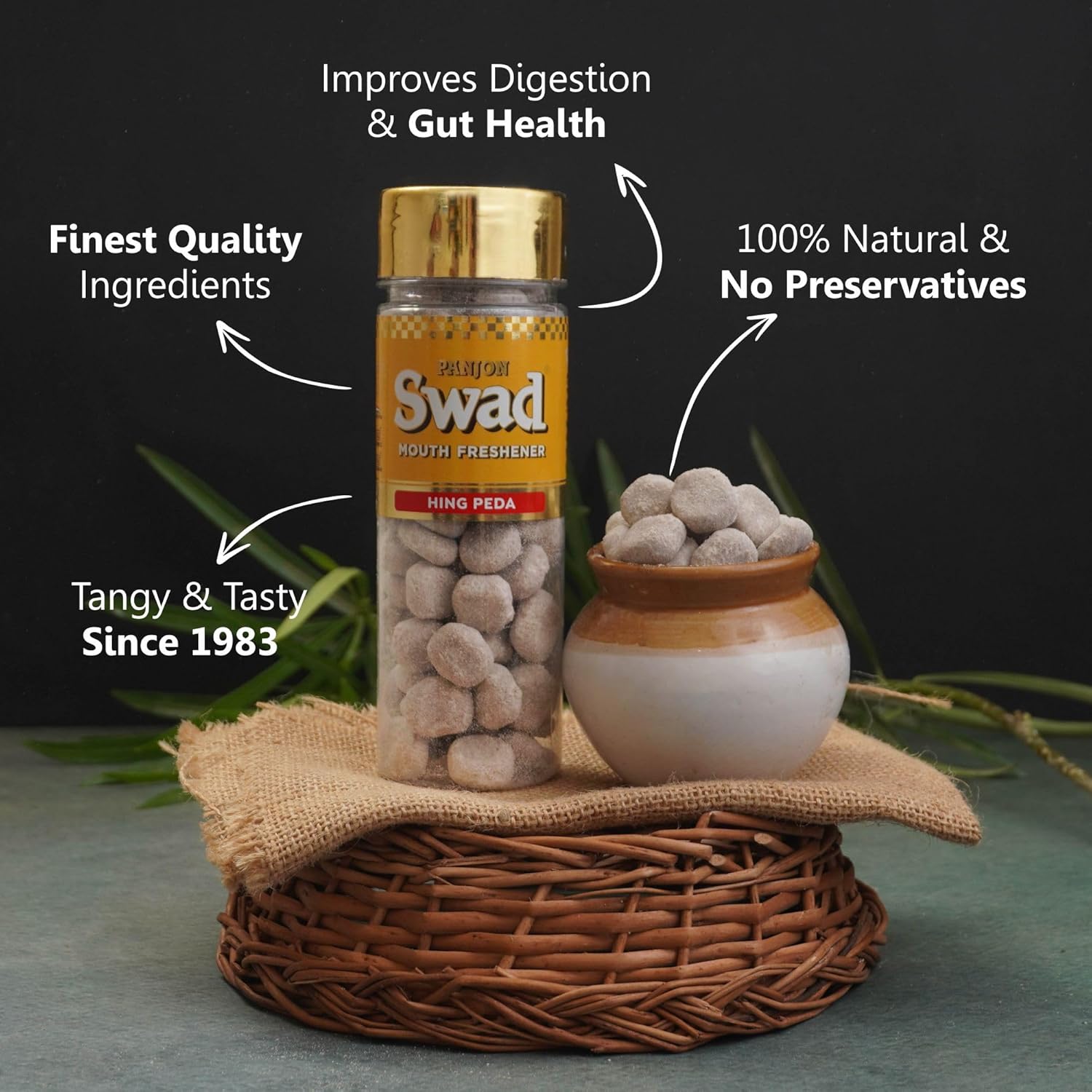 Panjon Swad Hing Peda Mukhwas 120gm, | Digestive Mouth Freshener