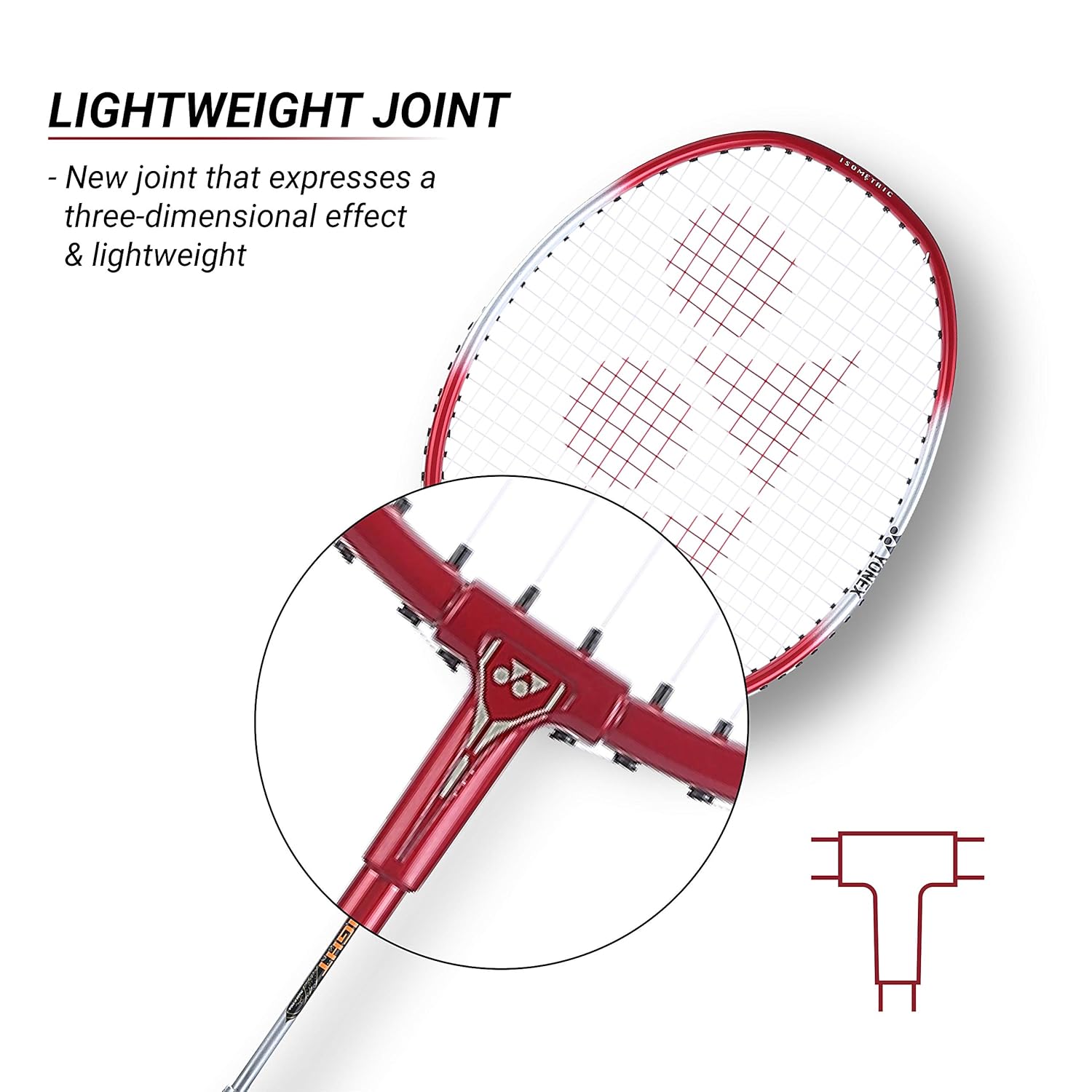 Yonex ZR 100 LIGHT Aluminium Badminton Racquet With Full Cover, Set Of 2 | Colour - Black + Red, Grip Size - G4 3 3/4 inches