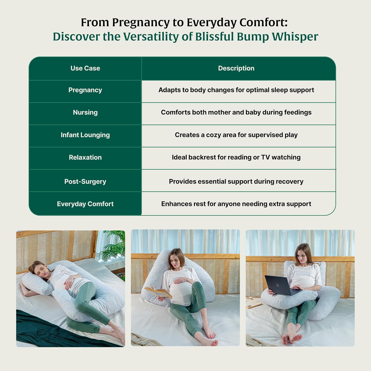 Full Body Pillow, C Shaped Pregnancy Pillow For Sleeping, Light Sky Blue | Maternity Pillow For Pregnancy Sleeping | Pregnancy Pillow For Women | Belly Support Pillow, Multi-Purpose Use