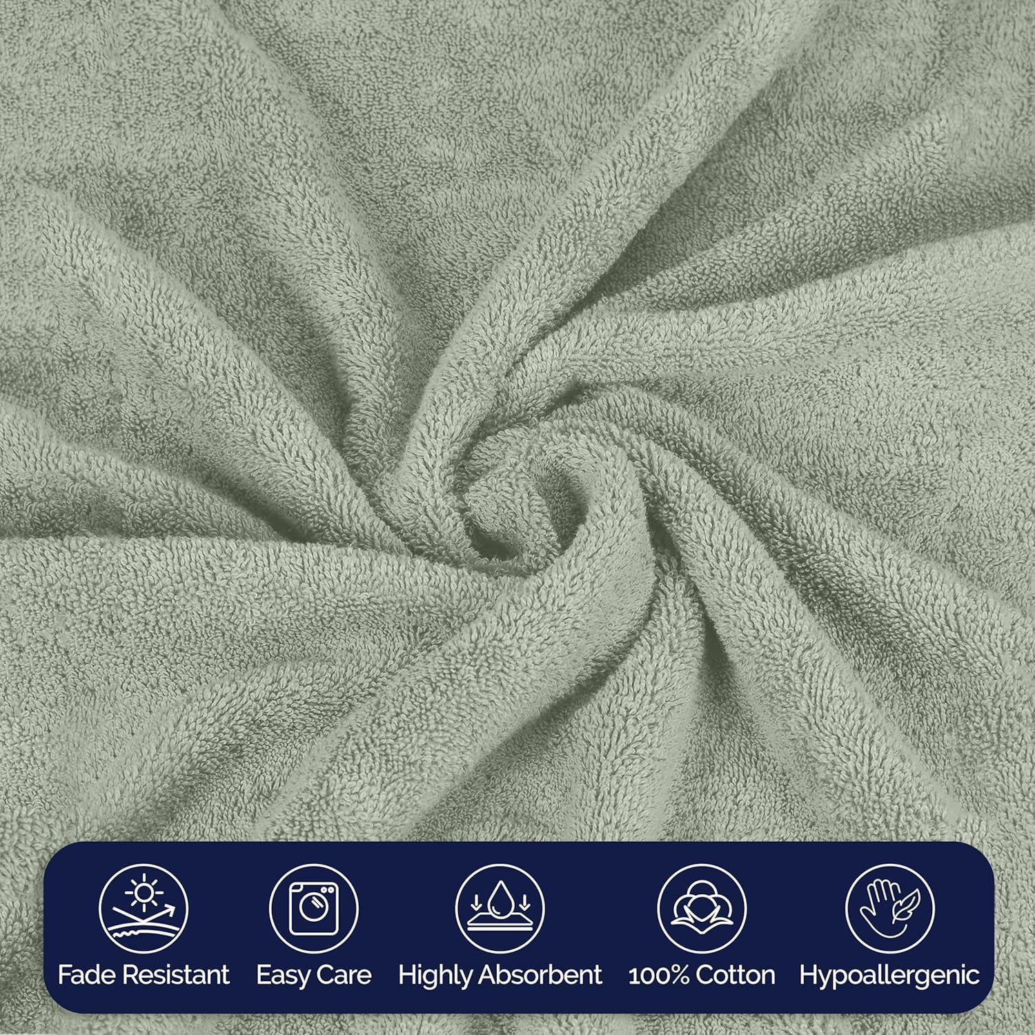 Tiqh 100% Organic Cotton Bath Towel 600 Gsm | Highly Absorbent & Quick Dry Extra Large Bath & Beach Jumbo Bath Sheet Oversized Bath Towel Extra Large (Mint Green)