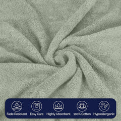 Tiqh 100% Organic Cotton Bath Towel 600 Gsm | Highly Absorbent & Quick Dry Extra Large Bath & Beach Jumbo Bath Sheet Oversized Bath Towel Extra Large (Mint Green)