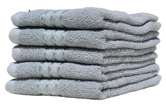 Solance Super Cotton Hand Towel 1000 Gsm | Ultra Soft & Super Absorbent Hand Towel (Grey) - Set Of 5