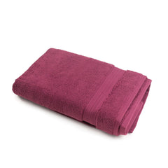 Vilasiya Plushwave 100% Cotton Bath Towel 650 Gsm | Zero Twist Yarn Luxurious Soft & Extra Absorbent Bath Towel (Purple Red)