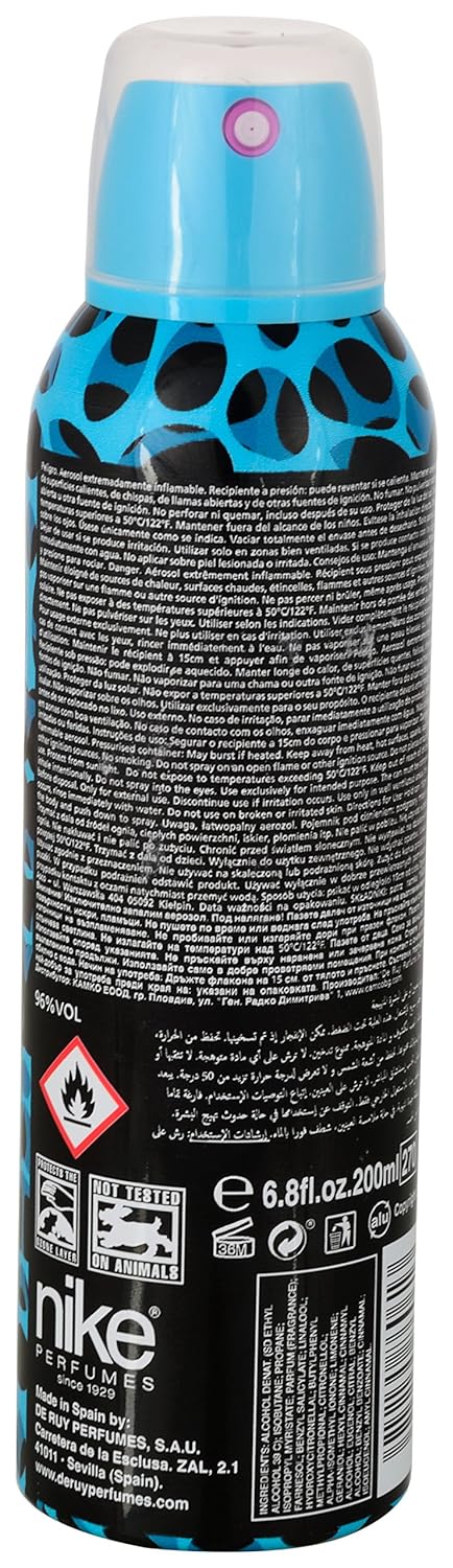 Nike Hub Eau De Toilette Deodorant Body Spray 200ml 6.7 Fl.oz. | Perfect Birthday Gift For Girlfriend | Long Lasting Fragrance