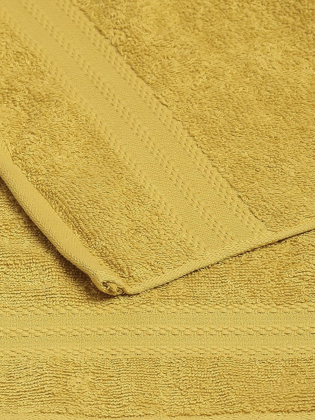 Monte Carlo Solid 2 Bath Towel & 2 Hand Towel 1400 Gsm (Mustard)