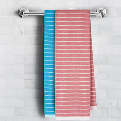 Story@Home Bath Towels Large Size 400 Gsm Set Of 2 | Quick Dry Bath Towel | 100% Cotton Bath Towels (Pink & Blue)
