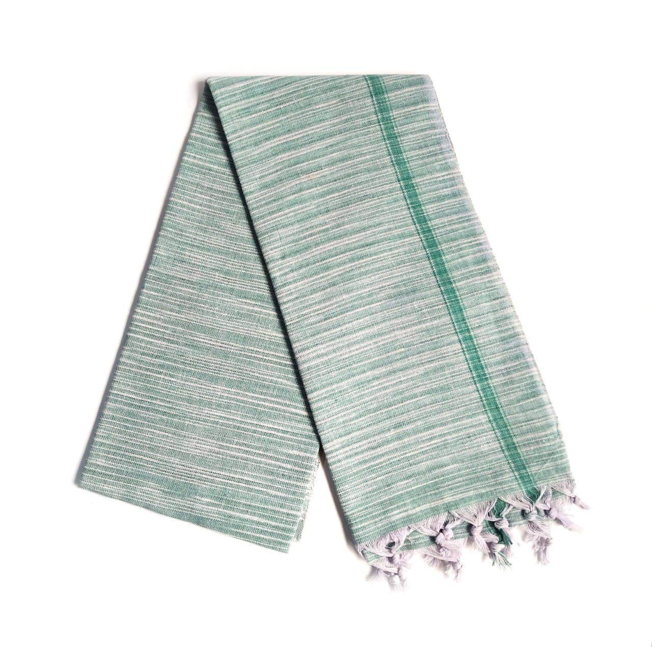 Ahmadun Handloom 100% Khadi Cotton Bath Towel 1200 Gsm - Multicolor (Pack Of 4)
