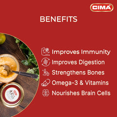 Natural Premium A2 Gir Cow Ghee By Cima | Rich In Nutrients & Healthy Desi Cow Ghee For Improves Eyesight | (300ml) 10.1 Ounce | Jar Pack