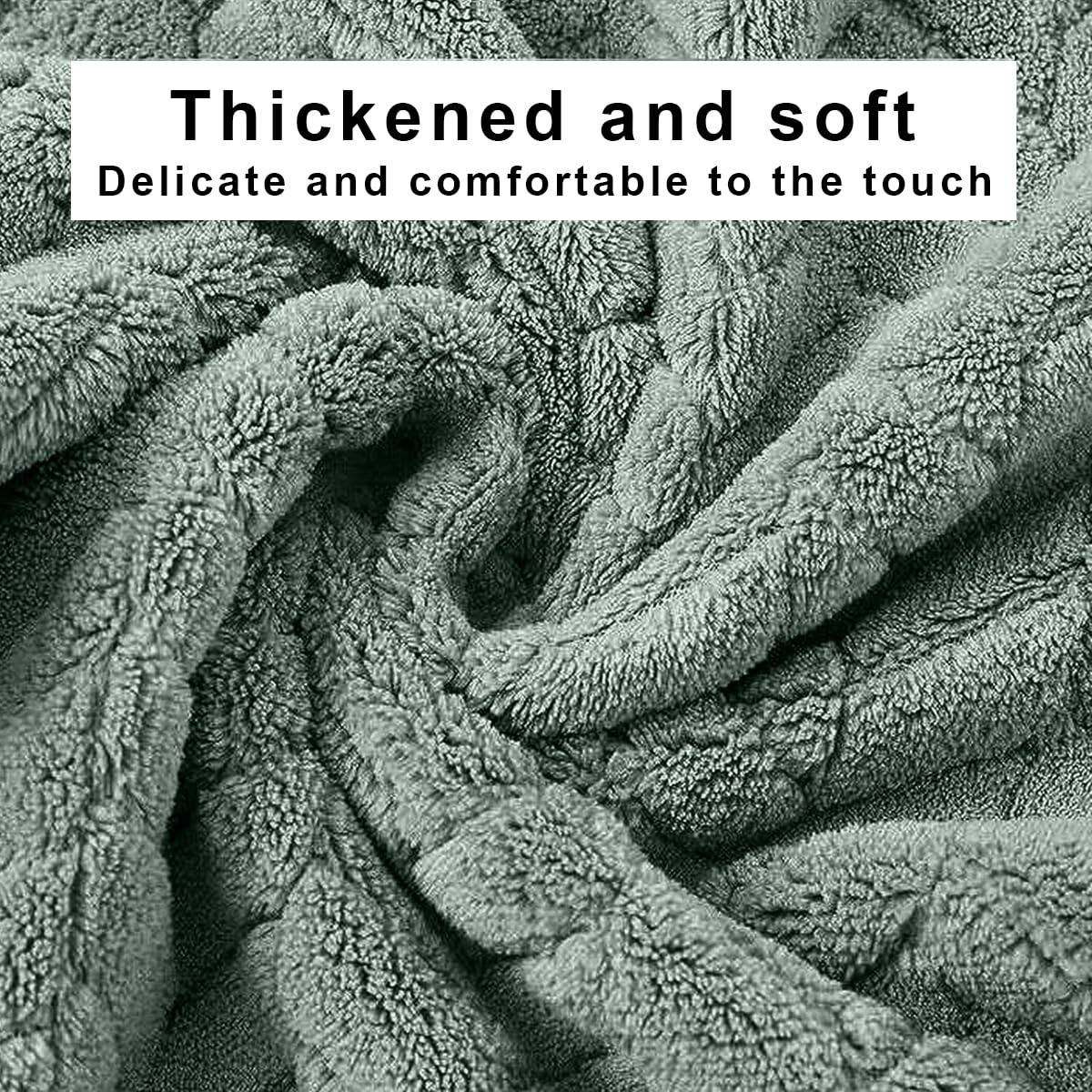 Housse Microfiber Nova Coral Fleece Face Towel 600 Gsm | Ultra Soft Super Absorbent Towels For Gym, Yoga & Beach (Green) - Pack Of 4