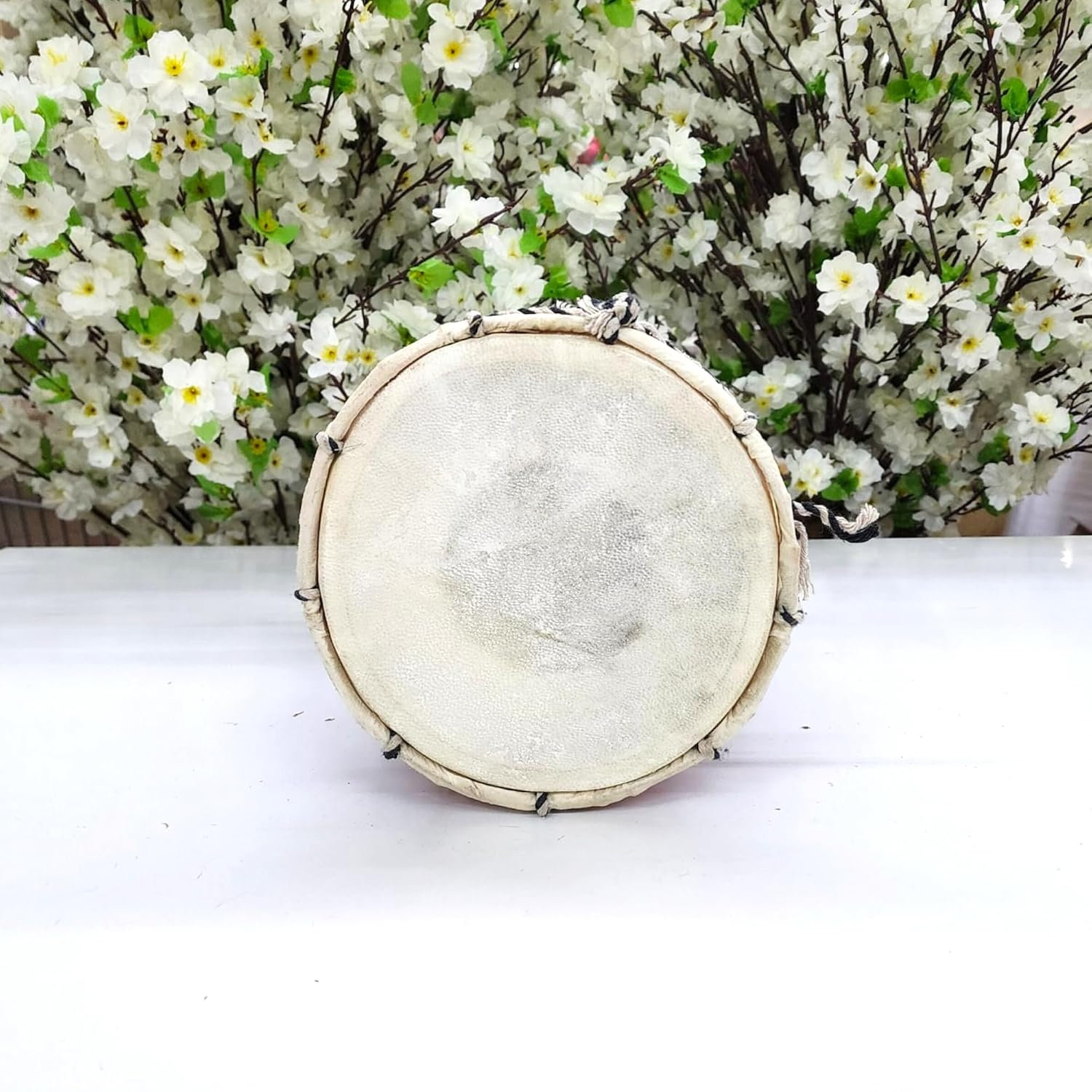 12 Inch Dholak Kids Dhol Or Dholak With 2 Sticks - Brown | Perfectly Symmetric Round Dholak - Dholak For Festival, Wedding, Satsang | Punjabi Dhol Drum, Housewarming Gifts