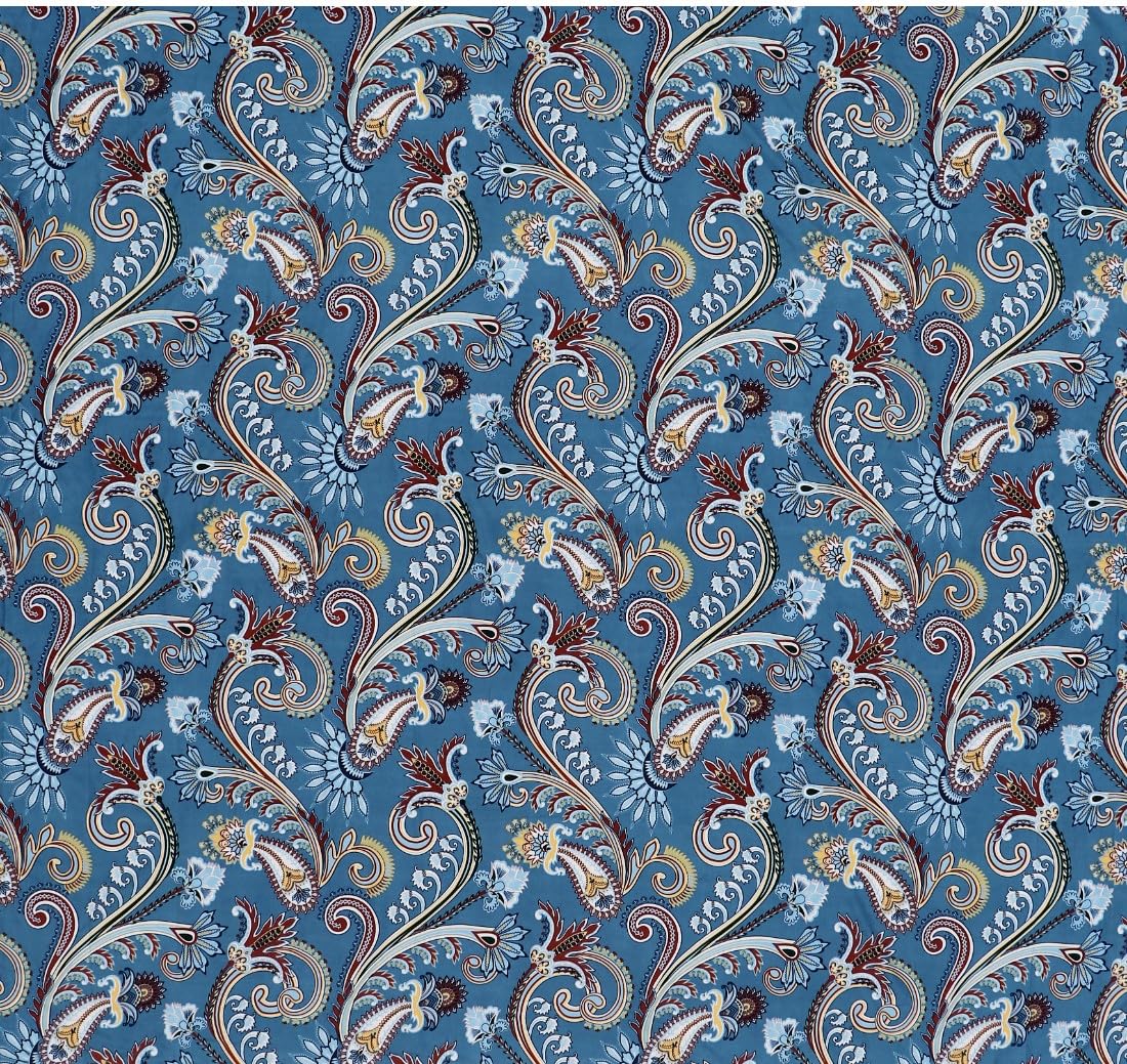 1 Single Bedsheet With 1 Pillow Cover - 48 X 72 X 8 Inches, Blue | All Around Elastic Fitted Bedsheets | Hand Wash Or Machine Wash Warm