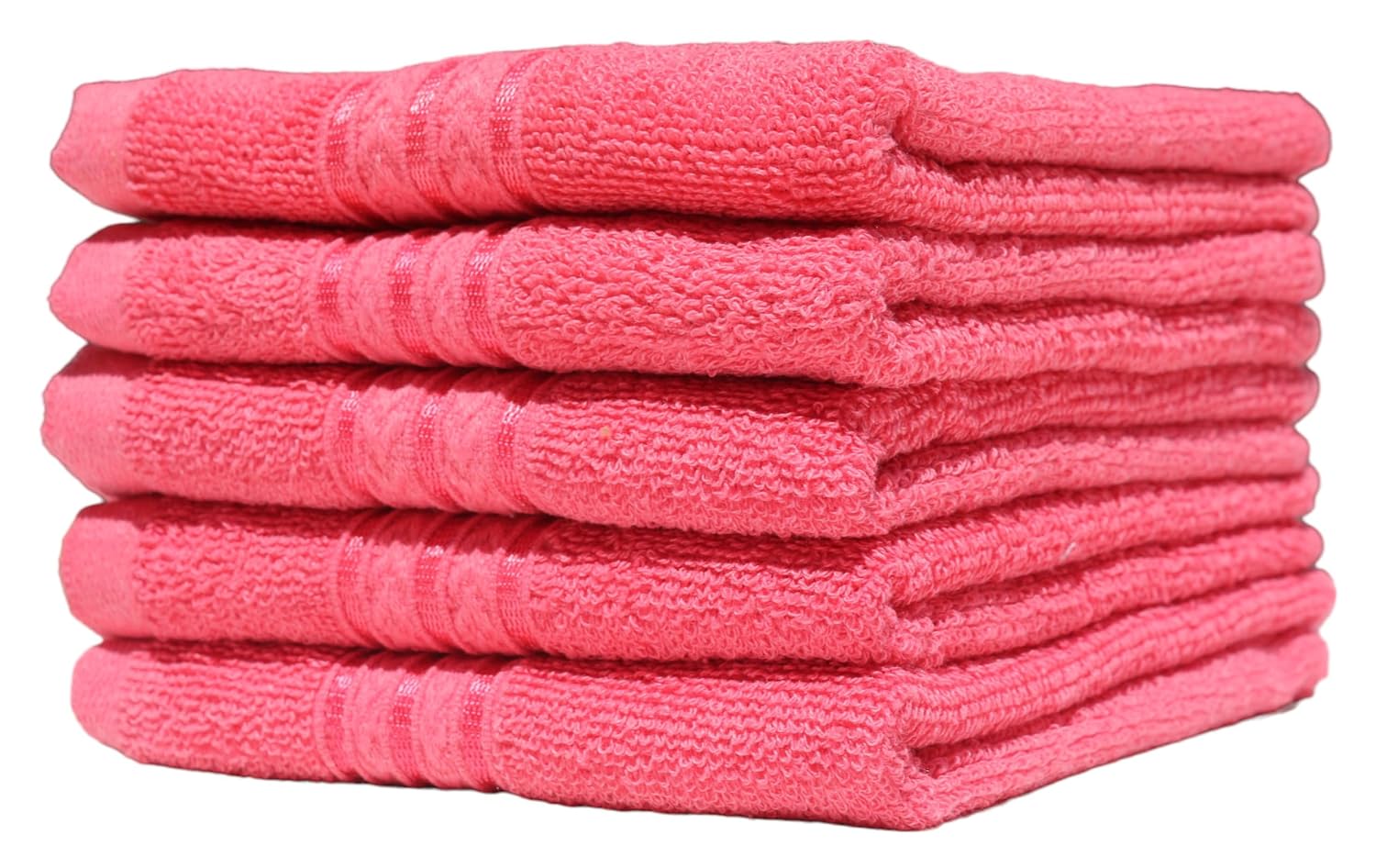 Solance Super Cotton Hand Towel 1000 Gsm | Ultra Soft & Super Absorbent Hand Towel (Cherry Red) - Set Of 5