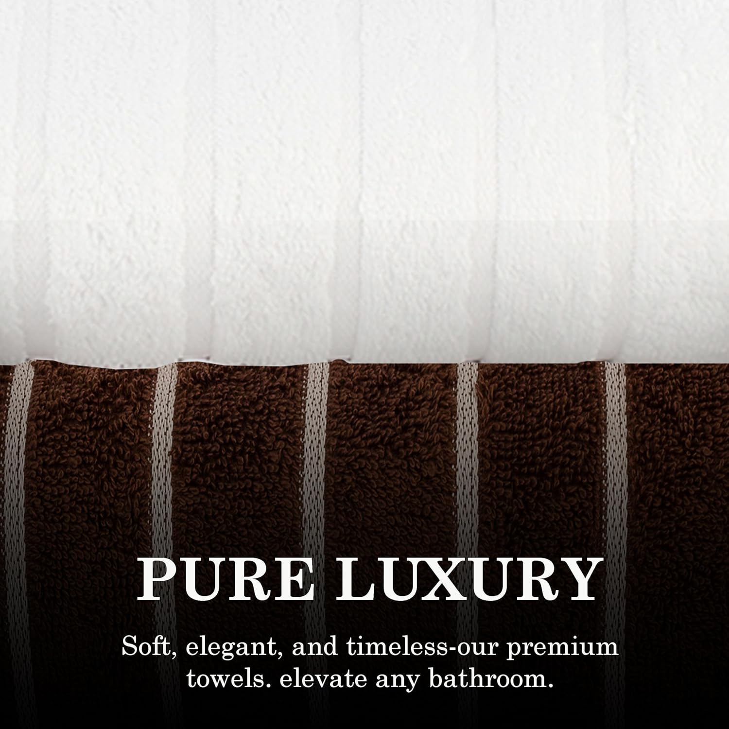 Casa Copenhagen Designed In Denmark Estatic Super Soft 2 Pieces 100% Cotton Large Bath Towel 525 Gsm - Toffee & White