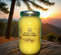 Organic Natural A2 Cow Vedic Bilona Ghee By The Vedic Kisan | Great Source Of Vitamins & Minerals Healthy Nutrients Desi Cow Ghee | (500ml) 16.9 Ounce | Jar Pack