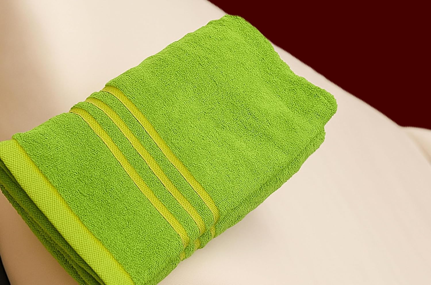 Siya Fashion Cotton Bath Towel 1000 Gsm | Ultra Soft Absorbent Quick Dry Lightweight & Durable Fabric Perfect For Home, Gym, Travel & Everyday Use (Green) - Pack Of 2