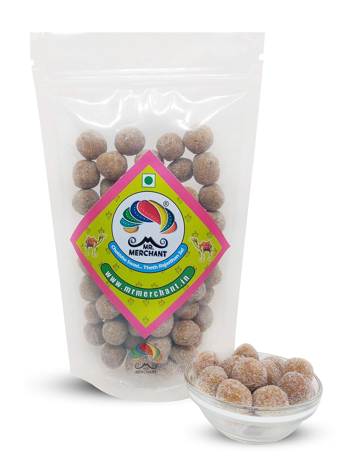 Mr. Merchant Imli Ladoo 400gm, | Tamarind Candy Balls | Pouch Pack