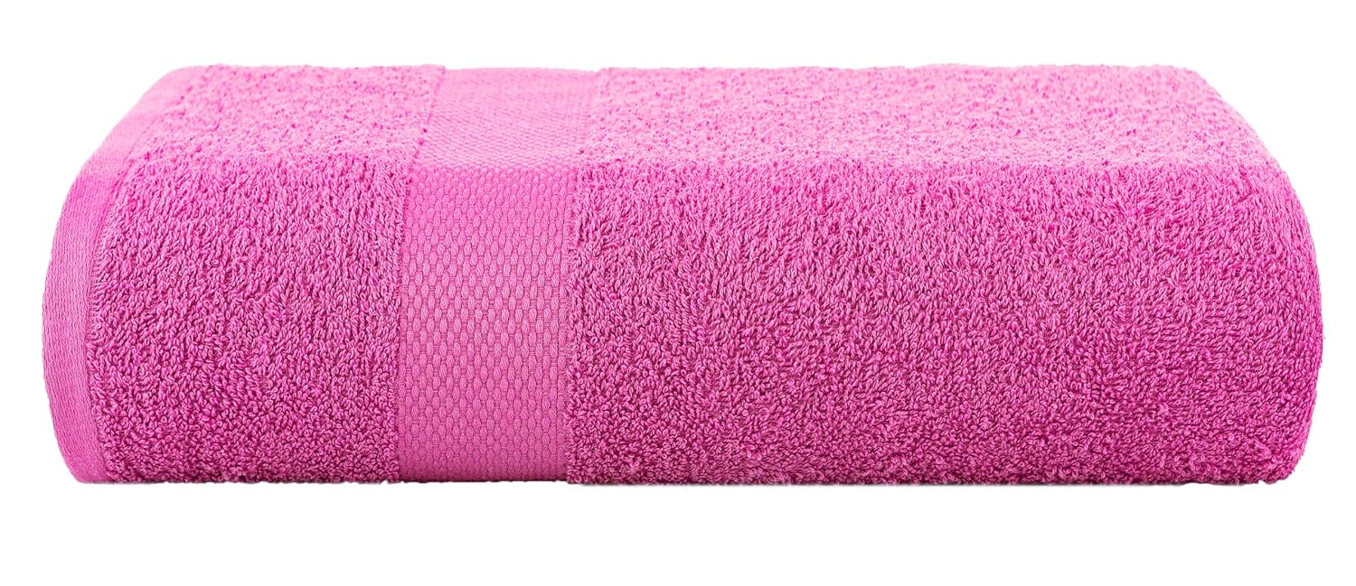 Casa Copenhagen Super Soft Feather Lite Collection 2 Pieces 100% Cotton Large Bath Towel 850 Gsm - Pine Grey & Pink