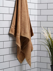 Welspun 100% Cotton Quik Dry Bath Towel 380 Gsm | High Absorbency Super Soft, Fast Drying Bath Towels Large Size (Tan)