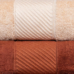 Himeya Bamboo Bath Towel 1000 Gsm | Ultra Absorbent 3x Softer Than Cotton Towels (Leather Brown & Sand Stone) - Pack Of 2