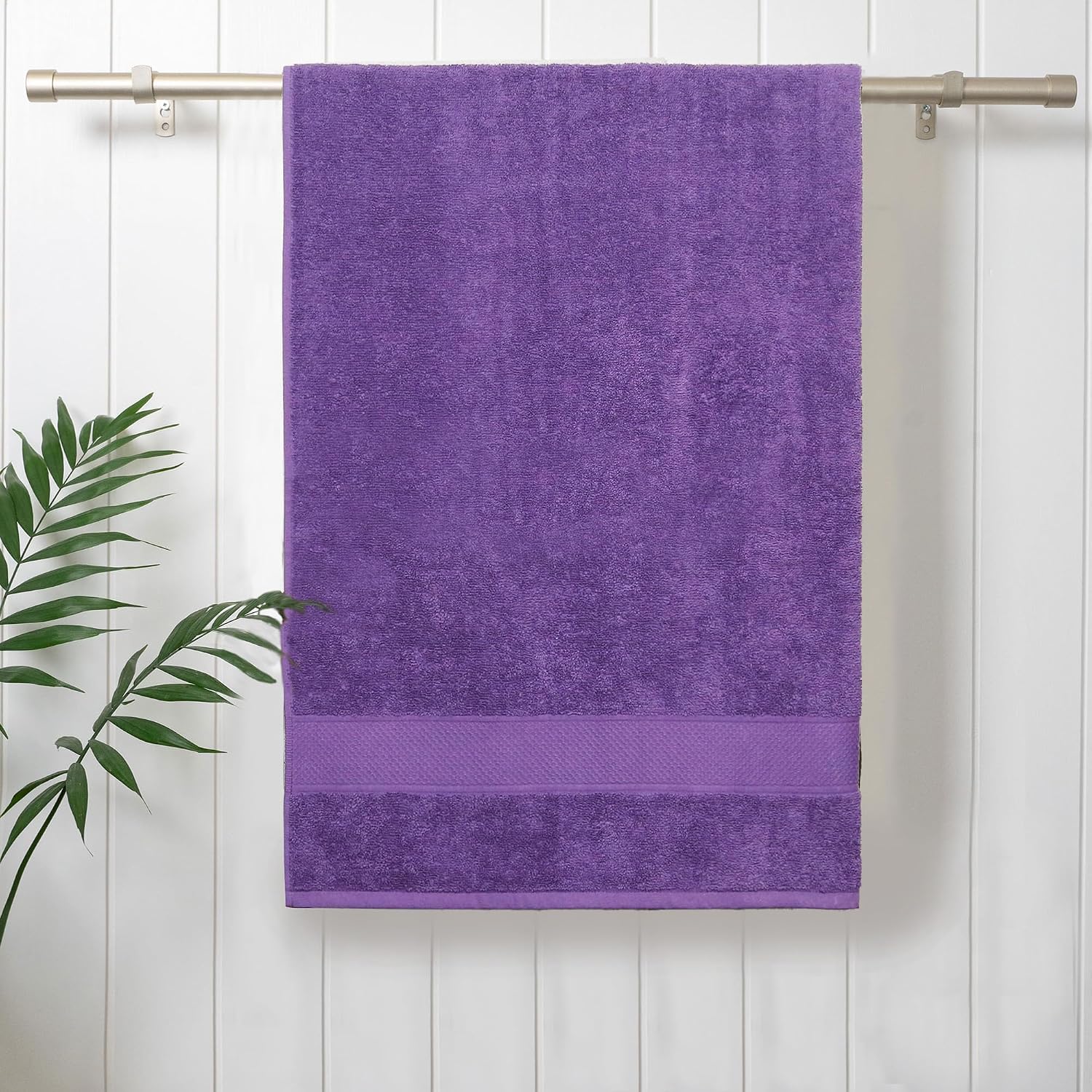 Mytrident 100% Cotton Bath Towels 450 Gsm | Towels For Bath Small Size Trident Bath Towel - Soft & Absorbent Bath Towel (Purple)